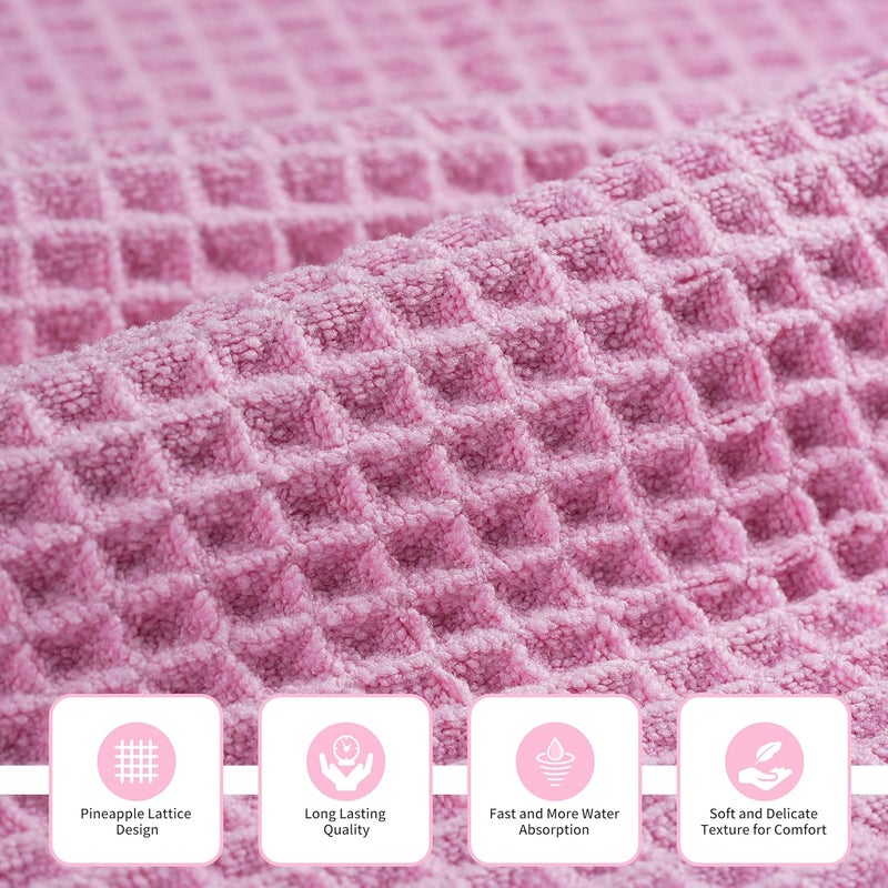 MICROFI New Microfiber Waffle Bath Towels, 3 Pieces, Oversized, Soft, Absorbent, Fast Drying, Lint Free, Includes Bath, Face and Hand Towels - Image 2